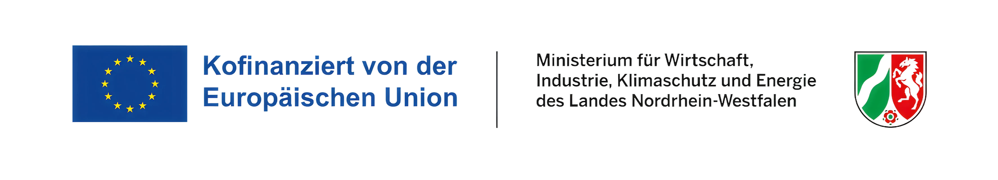 Kofinanziert von der Europäischen Union. Ministerium für Wirtschaft, Industrie, Klimaschutz und Energie des Landes Nordrhein-Westfalen.